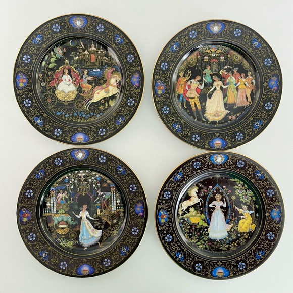 BRADFORD EXCHANGE Full Set of 4 Russian Cinderella Collectable Plates Zolushka - Picture 3 of 13
